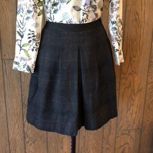 Ann Taylor LOFT Plaid Wool Skirt, Size 6